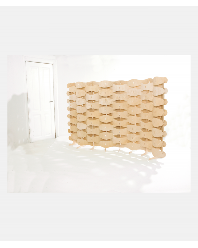 Tekstil finér skærm designet af Else-Rikke Bruun